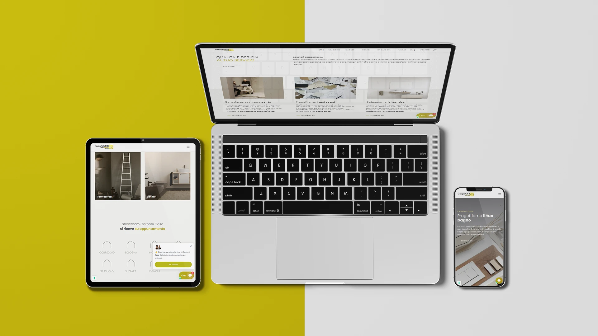 Carboni casa mockup sito web Carboni casa mockup sito web